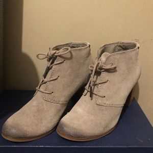 TOMS Suede Heel Lace up Bootie